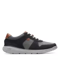 Clarks Gaskill Vibe Black Combination Sneakers Deals