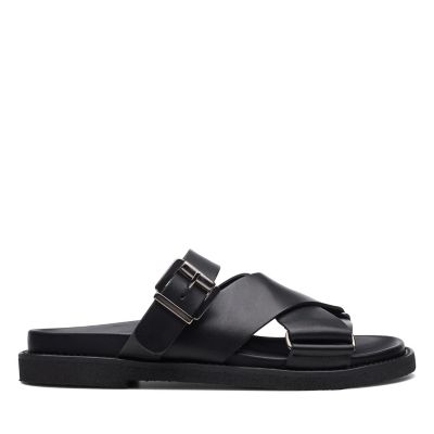 clarks black slides