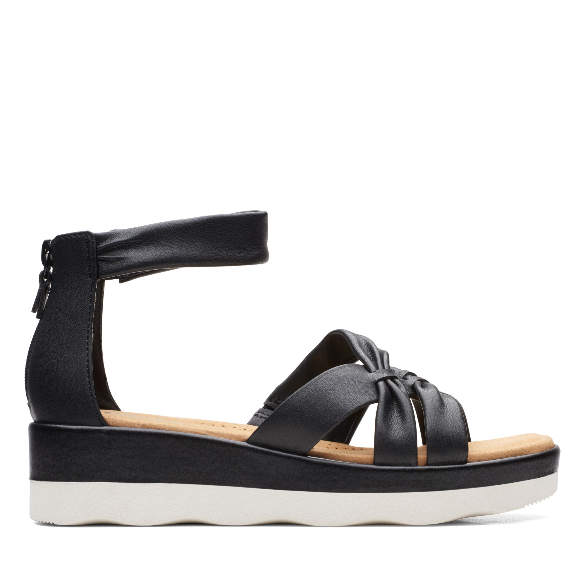 Clarks Women's Collection Clara Rae Wedge Sandal Women's Shoes In Black ...