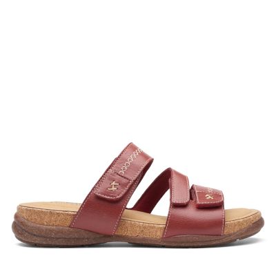 clarks womens red sandals