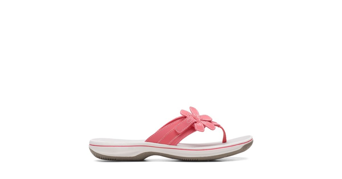 Women's Brinkley Flora Bright Coral Sandal Clarks® Shoes Official Site ...