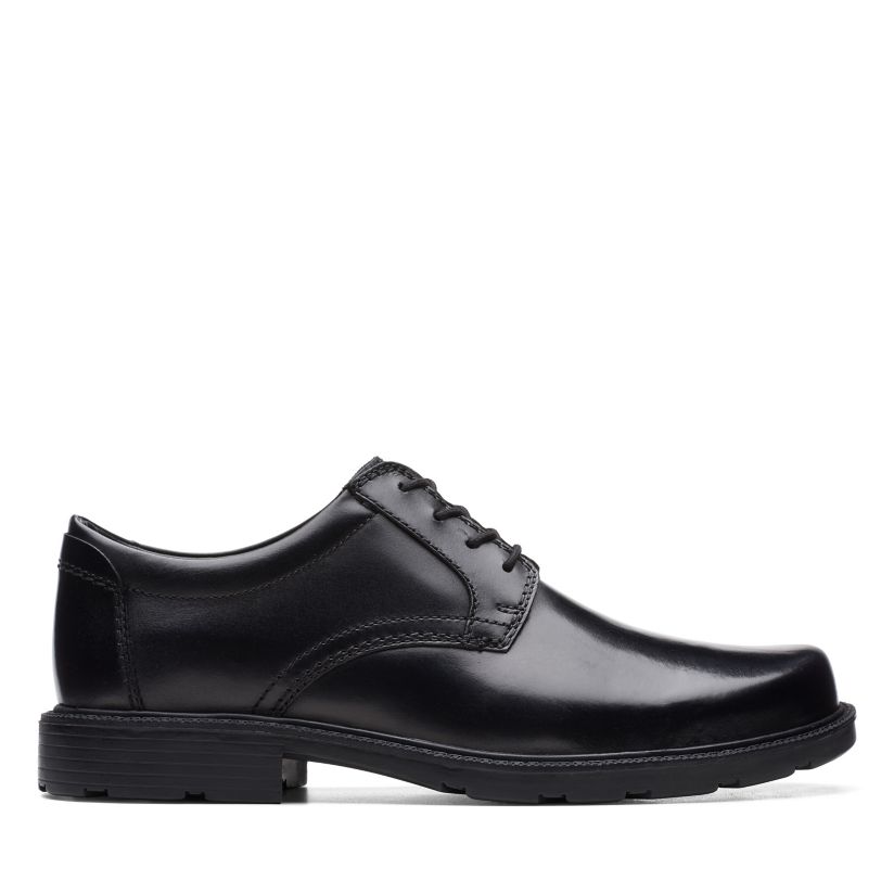 Men's Lace Black Leather Shoes | Clarks