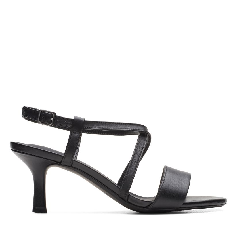 Women's Amali Black Leather Ankle Sandal | Clarks