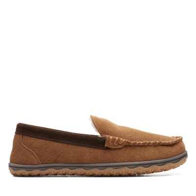 clarks slippers leather