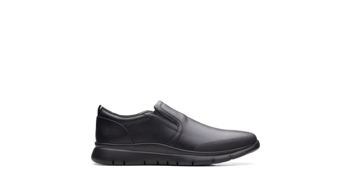 LT Slip Black Leather | Clarks