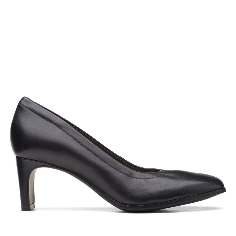 Misericordioso Botánico Recuento Women's Seren55 Soft Black Leather Heels | Clarks