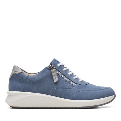 Un Rio Zip Denim Blue Suede- Clarks® Shoes Official Site | Clarks