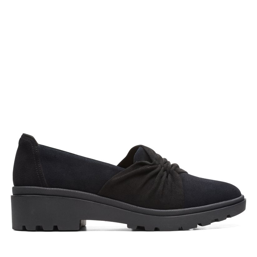 ataque Acercarse apagado Women's Calla Style Black Suede Slip-on Shoes | Clarks