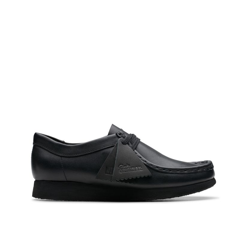 Wallabee Older Black Leather Shoes Official Site | Clarks