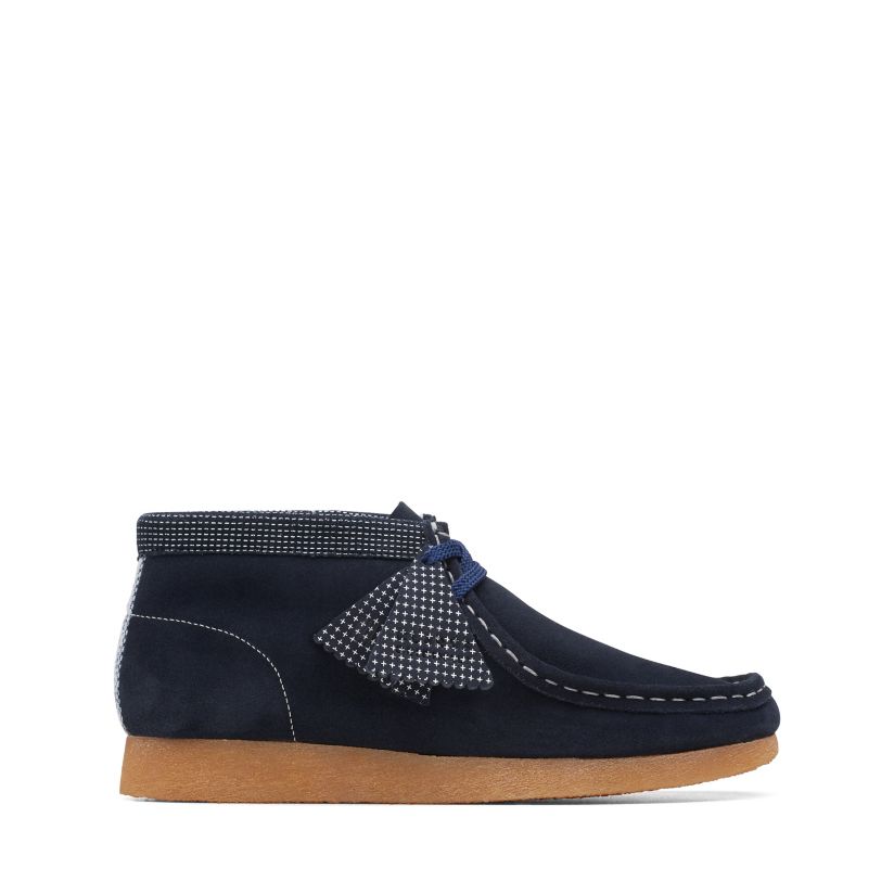 WallabeeBootO Navy Combi- Clarks® Shoes Official