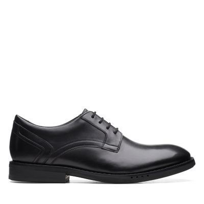 Men's Un Hugh Lace Black Leather Shoes | Clarks