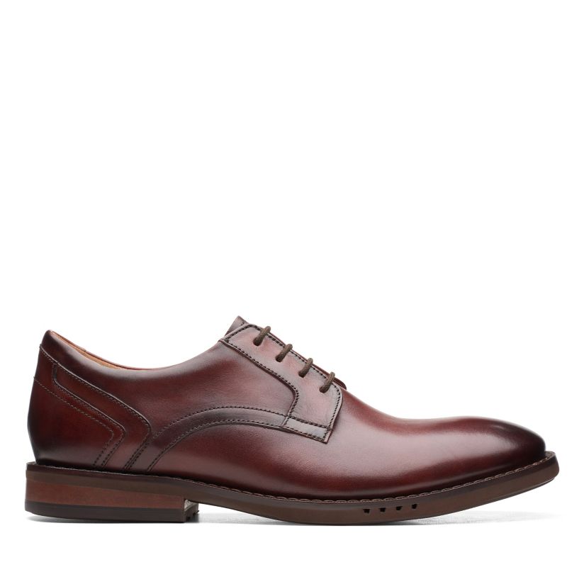 Men's Hugh Lace Brown Leather Lace-up Shoes | Clarks