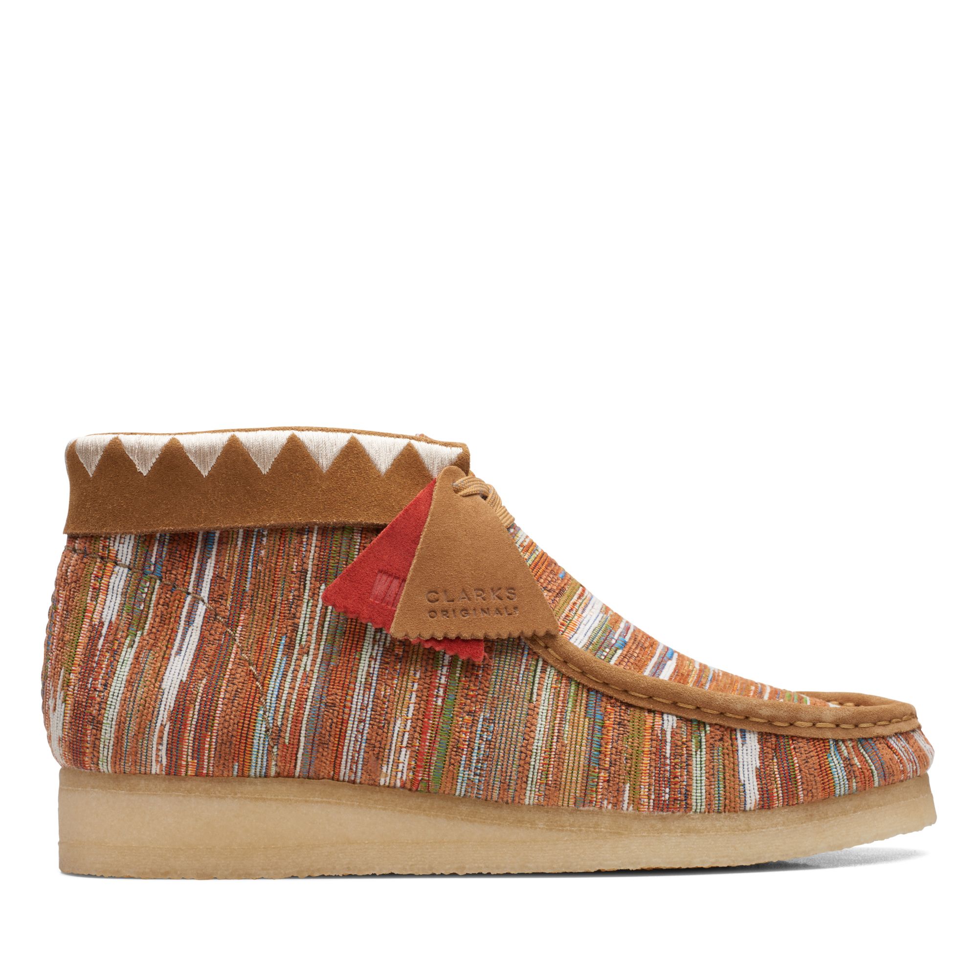 Clarks Wallabee Chukka Boot In Red