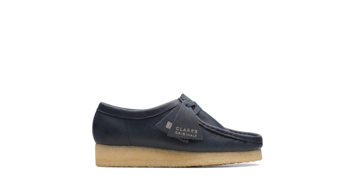 Wallabee. Navy Leather Clarks® Shoes Official Site Clarks