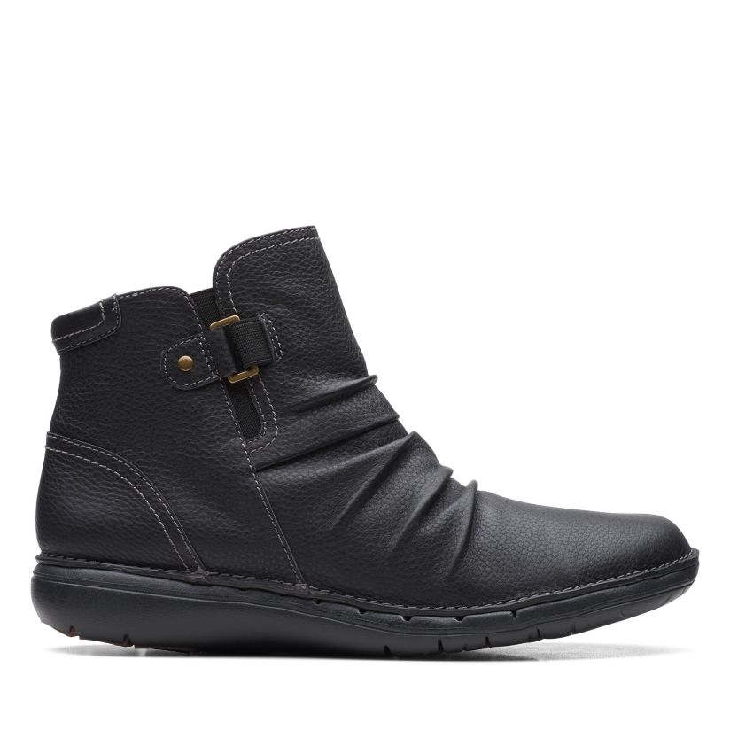 Un Loop Top Black Leather Clarks® Shoes Official Site Clarks