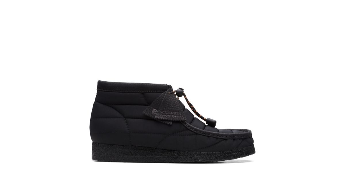 Wallabee Boot Black QuiltedMens Originals Icon BootsClarks® Shoes
