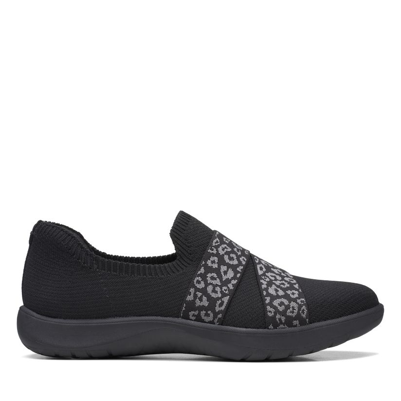 Adella Stride Black Knit Clarks® Shoes Official Site | Clarks