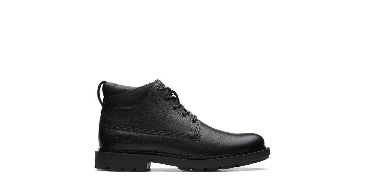 Craftdale 2 Mid Black Warmlined Leather | Clarks
