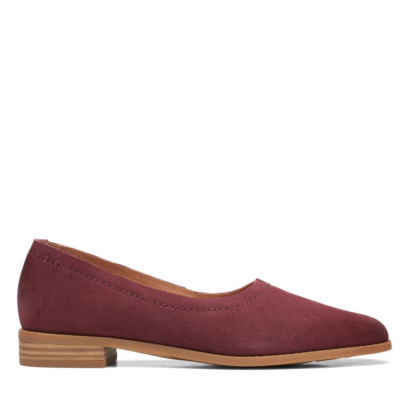 Pure Walk Burgundy Suede Clarks® Shoes Official Site | Clarks
