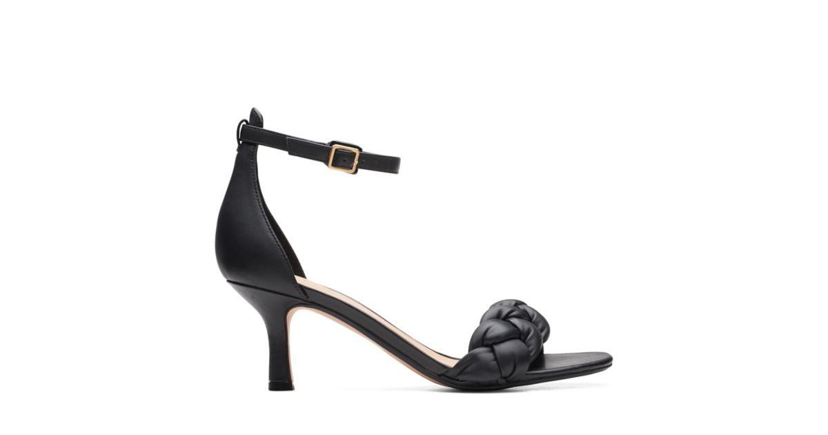 Amali Sandal Black Leather | Clarks