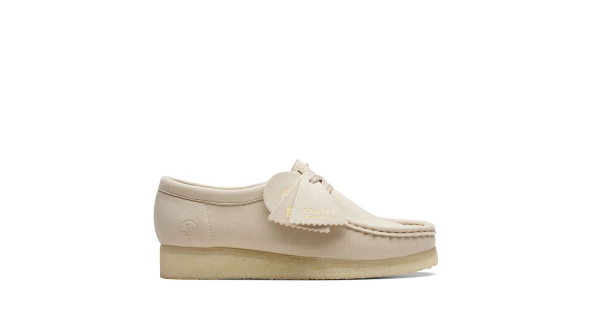 skuffet Ambient parti Wallabee Off White Synthetic Lace-up Shoes | Clarks