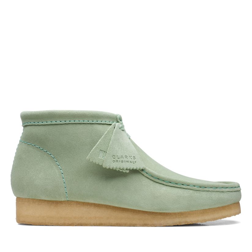 Wallabee Boot Green Suede
