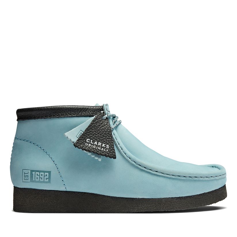 Shoes CLARKS Wallabee 261179234 Light Blue Nbk | sdr.com.ec