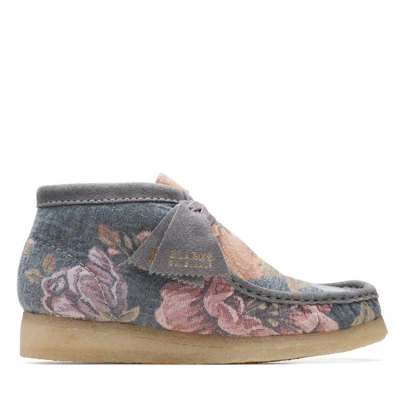 Wallabee Boot Blue Floral