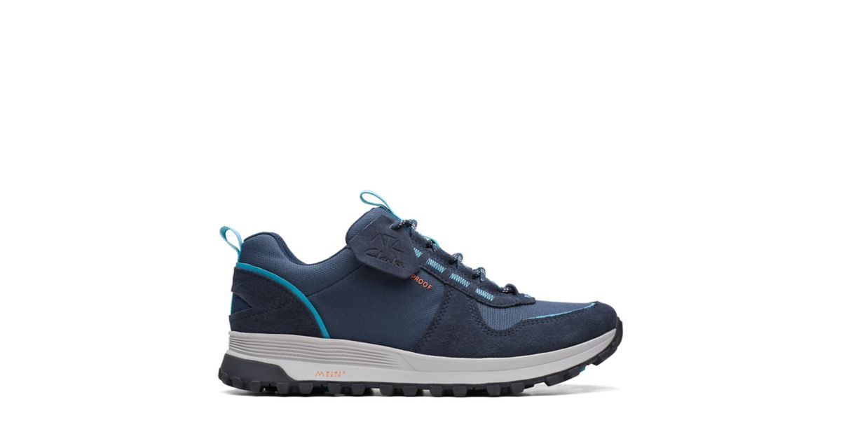 Men's ATL Trek Walk Waterproof Navy Trainers Clarks® Shoes Official ...