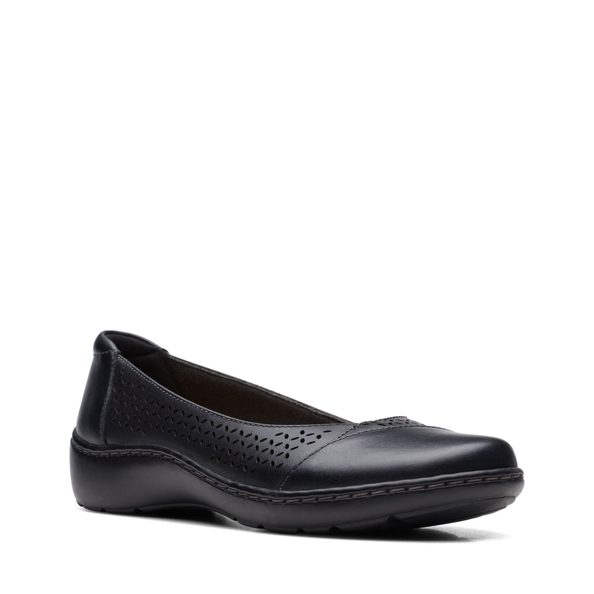 clarks black work shoes womens