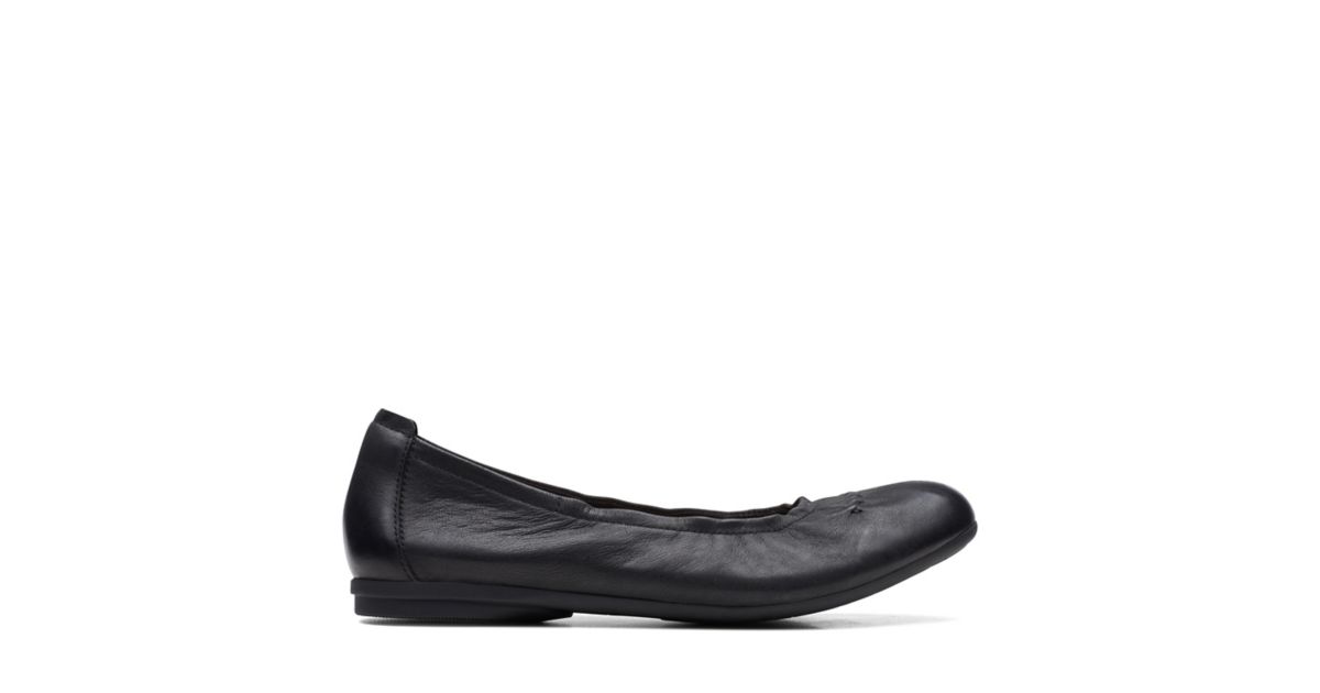Rena Hop Black Leather Clarks® Shoes Official Site | Clarks