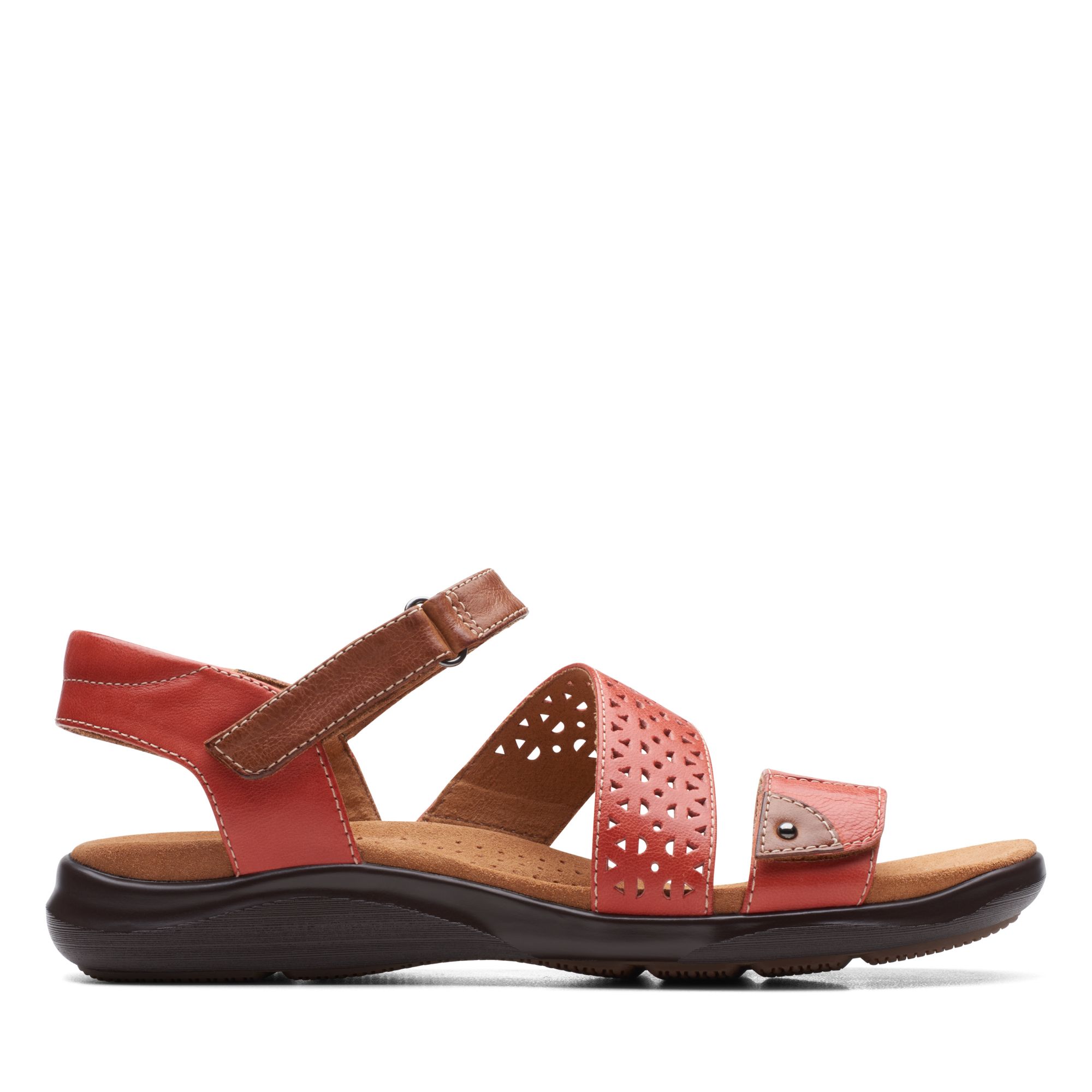 Clarks Kitly Way Sandal In Red