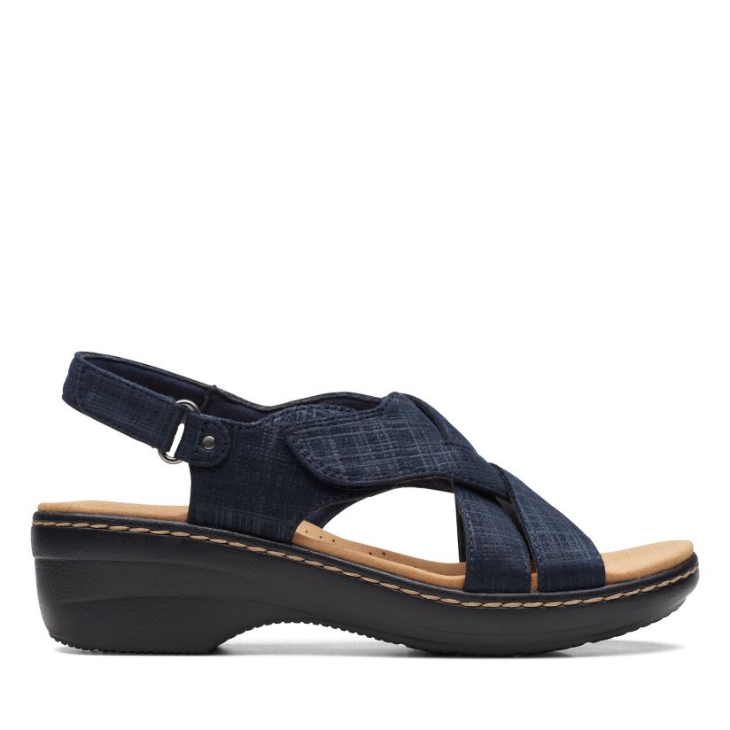 navy clarks sandals