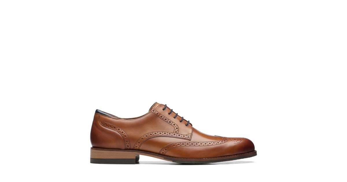 Men's Craft Arlo Limit Tan Leather Shoes Clarks