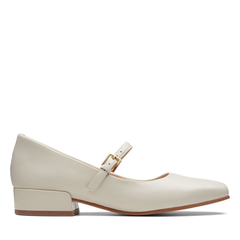 Seren30 Buckle Ivory Leather Shoes Official | Clarks