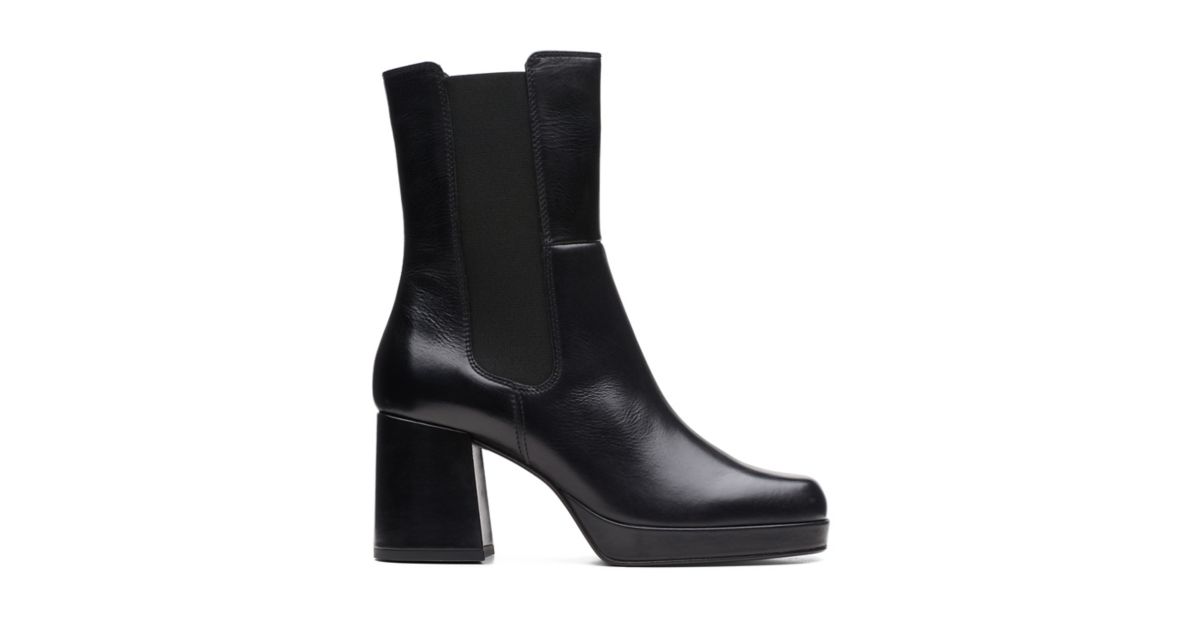 Pique Up Black Leather Clarks® Shoes Official Site | Clarks