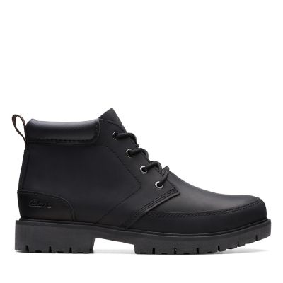 Rossdale Mid Black Leather Clarks® Shoes Official Site | Clarks