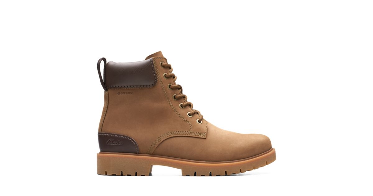 Rossdale Hi GTX Dark Sand Leather Clarks® Shoes Official Site | Clarks