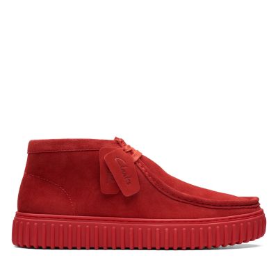 Torhill Hi Red Suede Clarks® Shoes Official Site | Clarks