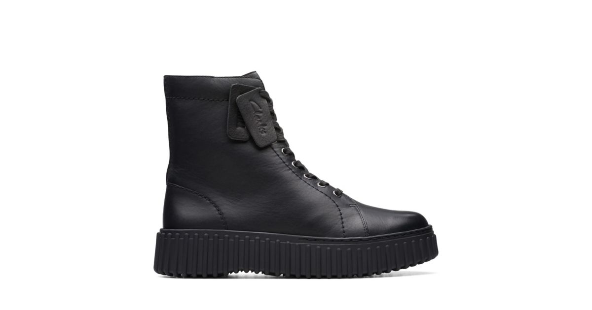 Torhill Rise Black Leather Clarks® Shoes Official Site | Clarks