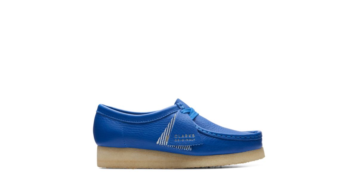 Wallabee. Bright Blue Leather Clarks® Shoes Official Site Clarks