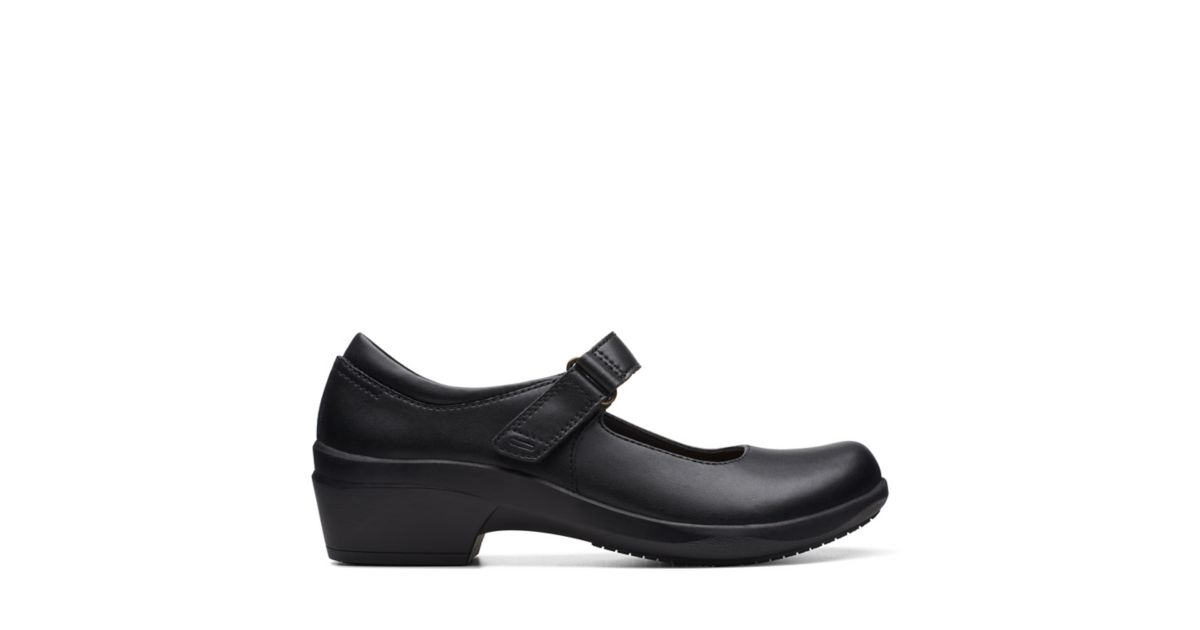 Talene Ave Black Leather Clarks® Shoes Official Site | Clarks