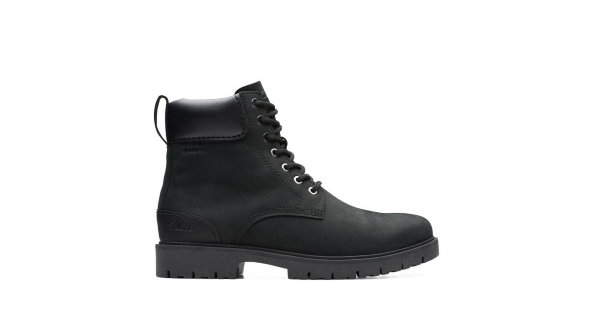 Rossdale Hi GTX Black Leather Clarks® Shoes Official Site | Clarks