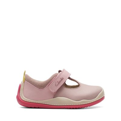 Roller Bright Toddler Dusty Pink Leather | Clarks