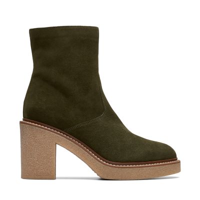 Colden Up Dark Green Suede Clarks® Shoes Official Site | Clarks
