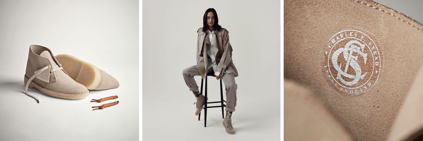 womens desert boot in sand suede