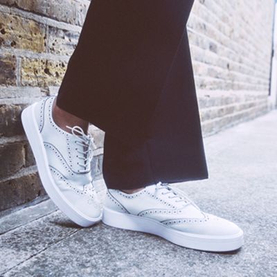 clarks white brogues