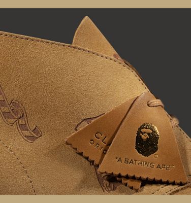 bape wallabee boot pink combi