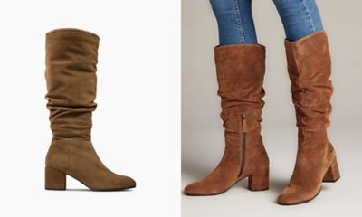 clarks suede knee high boots