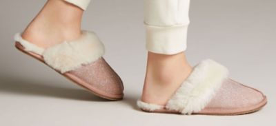 clarks slip on slippers